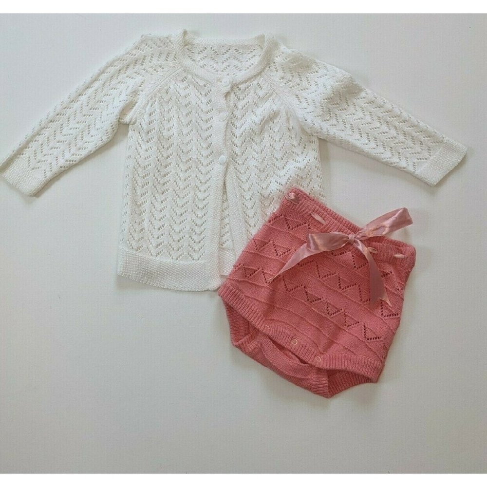 Knit Cardigan + Shorts Set